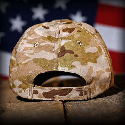 Arid Multicam Full Fabric American Flag Range Hat