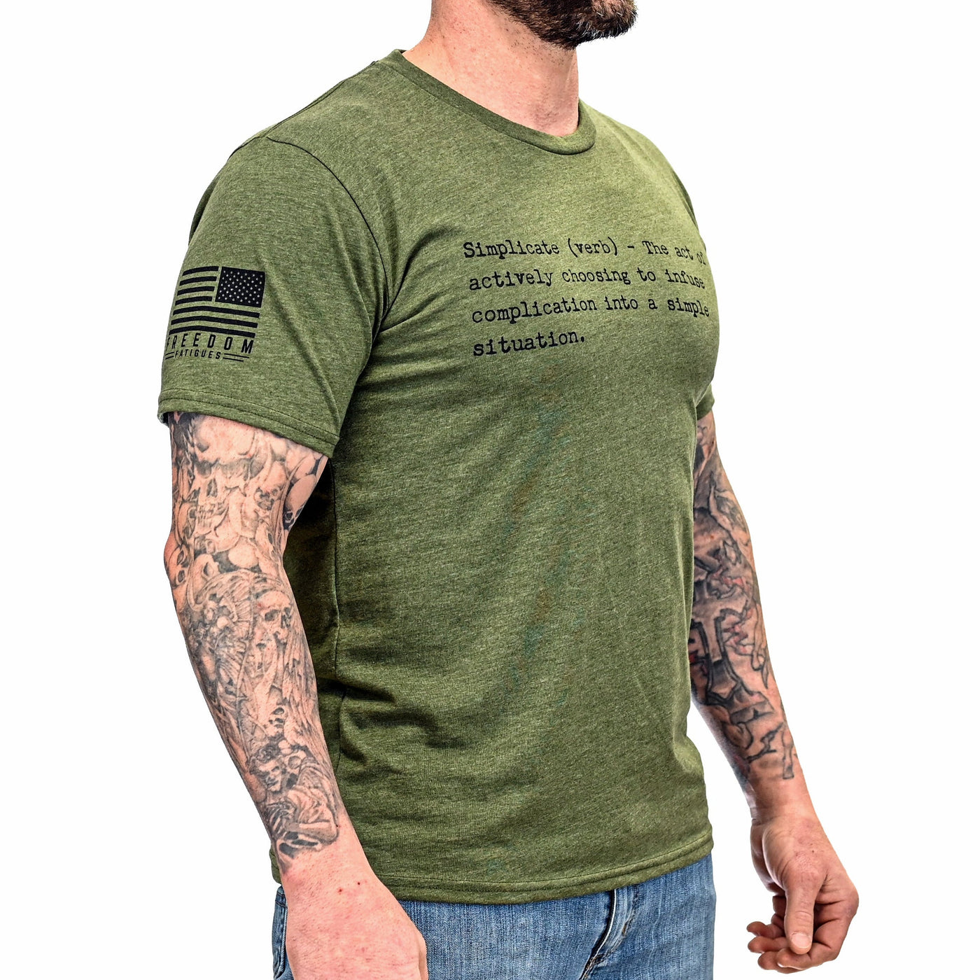 Men's Cleared Hot "Simplicate Defined" T-shirt (Heather Army Green)