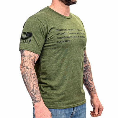 Men's Cleared Hot "Simplicate Defined" T-shirt (Heather Army Green)