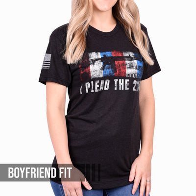 Women's "I Plead the 2nd" Boyfriend Fit T-Shirt by Pew Pew Nation