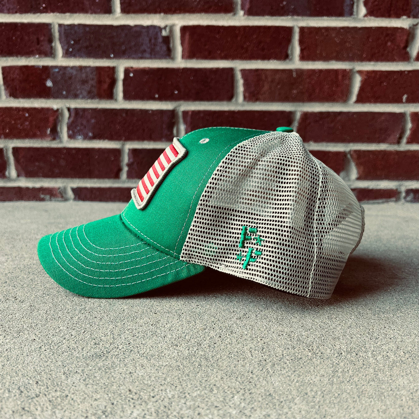 Betsy Ross Flag Patch Trucker Hat (Kelly Green)