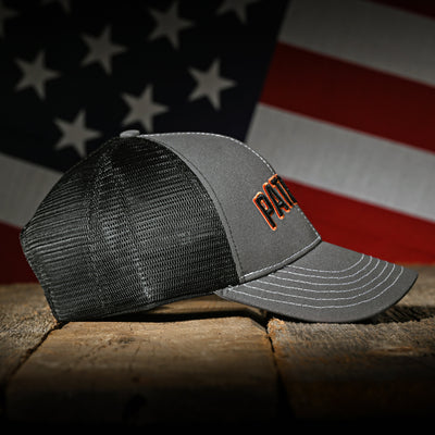 Charcoal & Black "Patriot" Trucker Hat