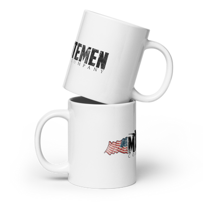 Minutemen Coffee White glossy mug